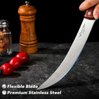TAN REN Butcher Breaking Knife 8 Inch, Stainless Steel - Image 3
