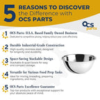 OCS Parts 8 Quart Mixing Bowl | 13.25-Inch Stainless Steel Professional Grade - Image 2