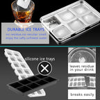 TEGOOL Ice Cube Trays, Stainless Steel Lid Ice Cube tray - Image 3