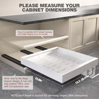 Seinloes 2 Pack Pull Out Cabinet Organizer 24" Deep, Full Extension 3 Slide - Image 4