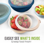 Zulay Kitchen 12 Piece Plastic Mixing Bowls - Image 5
