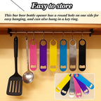 6 Pcs Colorful Stainless Steel Heavy Duty Flat Bottle Openers, 7 Inch Solid - Image 3