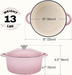 6 Quart Dutch Oven Pot with Lid, Non Stick Enameled Cast Iron Dutch Oven - Image 3
