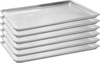6 Pack Full Size Aluminum Perforated Baking Sheet Pan, Restaurant & Kitchen by FSUON