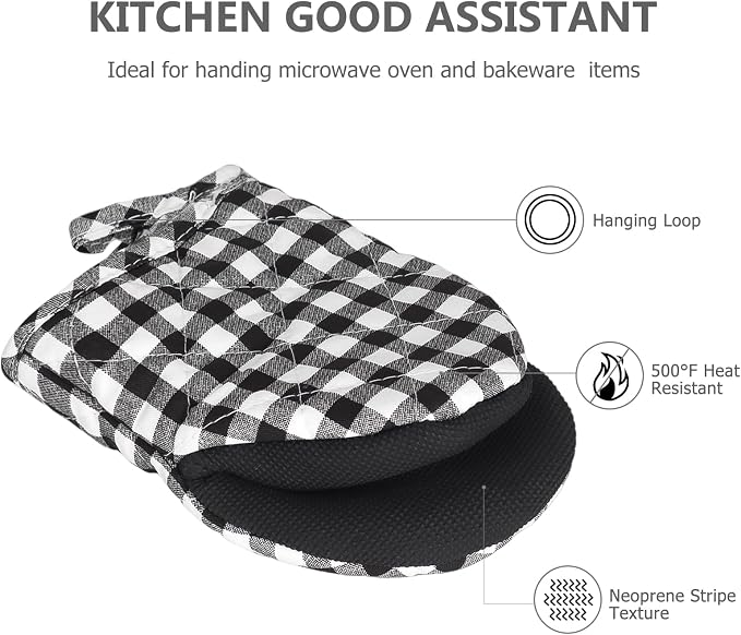 1 Pair Short Oven Mitts - Image 4