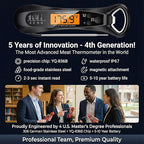 Therm Pro® Chef Meat Thermometer Digital, 1 Sec Instant Read, NIST® Certified - Image 2