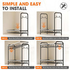 Spice Rack for Countertop, 2-Tier Standing Sturdy Metal Seasoning Organizer - Image 7