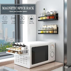 Magnetic Spice Rack Organizer Single Tier Refrigerator Spice Storage Shelf - Image 5