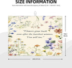 Inspirational Flower Language Dish Drying Mat 18x24 Inch, Microfiber Absorbent - Image 2