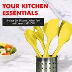 Chef Craft Premium Silicone Kitchen Tool and Utensil Set, 5 Piece - Image 2