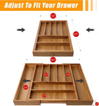 Bellsal Large Premium Acacia Wood Silverware Organizer - Image 2