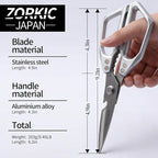 Kitchen Scissors Set 2PCS, Kitchen Shears Heavy Duty Poultry Shear Japan Meat - Image 6
