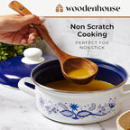 Wooden Ladle for Soup, 3 Size Teak Wood Ladle Spoon - Image 4