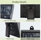 Large LCD Display Kitchen Timer -Magnetic Digital Timers, Loud Alarm, Memory - Image 4