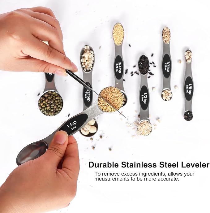 Magnetic Measuring Spoons Set Stainless Steel - Image 4
