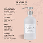 Hand and Dish Soap Dispenser for Kitchen and Bathroom, Stainless Steel Pumps - Image 6