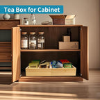 Tea Bag/Sugar Packet Holder, Coffee Station Condiment Organizer, Bamboo Tea - Image 3
