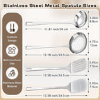 4 Pcs Cooking Utensils Set, Stainless Steel Kitchen Utensils, Heat Resistant - Image 7