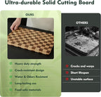 3 Pack Checkered Wood Cutting Board Set Cutting Boards - Image 6