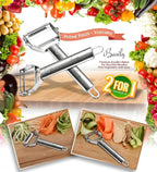 Basily Premium Julienne and Serrated Stainless Steel Peeler - Image 2