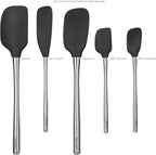 Tovolo Stainless Steel Handled Silicone Spatula Set of 5, Dishwasher Safe - Image 3