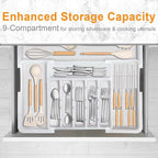 Homecor Silverware Organizer for Kitchen Drawer, Expandable Utensil Drawer - Image 4
