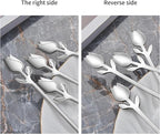 Silver Small Coffee Spoon Holder Set, Swan Base - Image 7