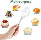 Stainless Steel Whisk for Cooking Wooden Handle Kitchen Non Stick Balloon Wire - Image 6