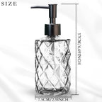 2Pcs Clear Glass Soap Dispenser - Image 2