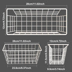 MaraFansie Wall Wire Baskets Bin No Drilling Adhesive Hanging Baskets Wall - Image 2