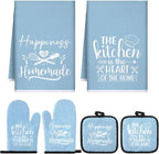 Sratte 6 Pcs Kitchen Decor Accessories Set Farmhouse Towels Pot Holders Oven by Sratte