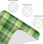 St. Patrick's Day Dish Drying Mat 18 x 24 Inch Green Buffalo Plaid Drying Mat - Image 7