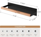 KES Magnetic Paper Towel Holder, Wood & Metal Paper Towel Roll Holder - Image 5