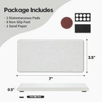 2PCS 7"x3.5" Water Absorbing Bathroom Sink Vanity Trays, Diatomite Stone Quick - Image 3