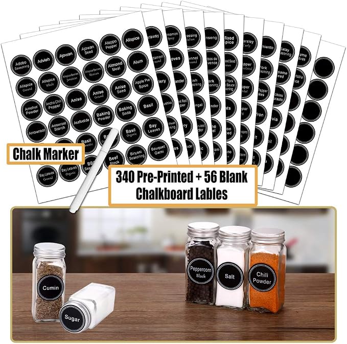 SWOMMOLY 66 Glass Spice Jars - Image 2
