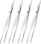 Yaomiao 4 Packs 10 Inch Bar Tweezers Silver Cocktail Tongs Long Garnish by Yaomiao