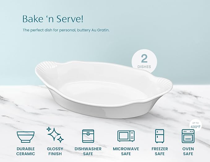 Au Gratin Baking Dishes, by Kook, - Image 6