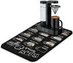 Fun Coffee Mat 23inx15in, Coffee Bar Mat by Kuyig+Home