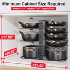 MUDEELA Pots and Pans Organizer Rack under Cabinet 14.55in Height, 8-Tiers - Image 3