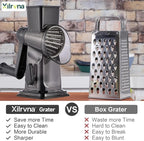 Rotary Cheese Grater with Handle Kitchen Shredder Slicer Grater Slicer Ice - Image 2