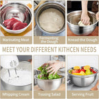 WEPSEN Mixing Bowls Set, Measuring Cups and Spoons - Image 4