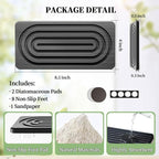 2 PCS Water Absorbing Diatomite Coasters, Stone Drying Mat - Image 2