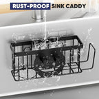 MURLONG Sponge Holder for Kitchen Sink, Sink Caddy Smiley Face, 4-in-1 Sponge - Image 7