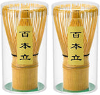 Clay&Fire Matcha Whisk, 2 Pack Handcrafted Bamboo Whisk by FocusonMatchaWhiskSet