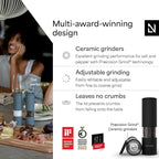 LARS NYSØM Salt and Pepper Grinder Set Manual, Stainless Steel Salt and Pepper - Image 2