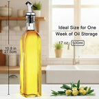 WERTIOO Olive Oil Dispenser Bottle, 1 Stainless Steel Funnel & 1 Pen and 8 Label - Image 3