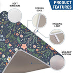 Floral Dish Drying Mat for Kitchen Counter Rustic Flower Leaves Print - Image 3