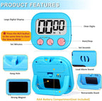 ZILLEEN Classroom Timer for Kids Teachers 6 Pack Digital Timers - Image 7