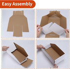 ZBEIVAN Cardboard Storage Bins Boxes 35 Packs 12x4x4.5 Inches, Easy Assembly - Image 5