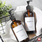 GMISUN Amber Glass Soap Dispenser, 2 Pack Bathroom Hand Soap Dispensers - Image 8